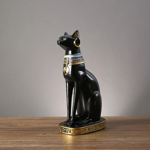 Resin Egyptian Cat Figurine Bestet Statue