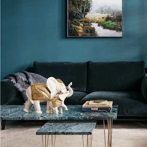 Elegant Resin Elephant Sculpture