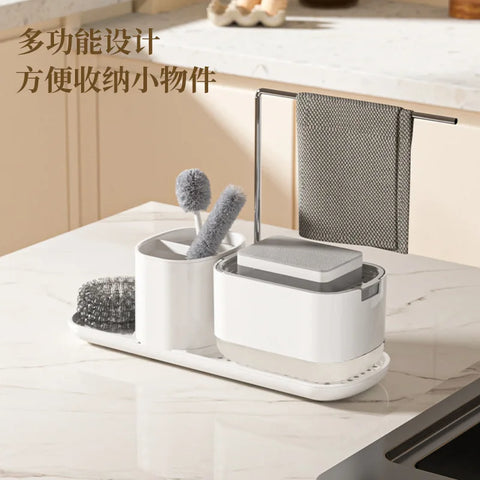 Compact Kitchen Soap and Dish Organizer