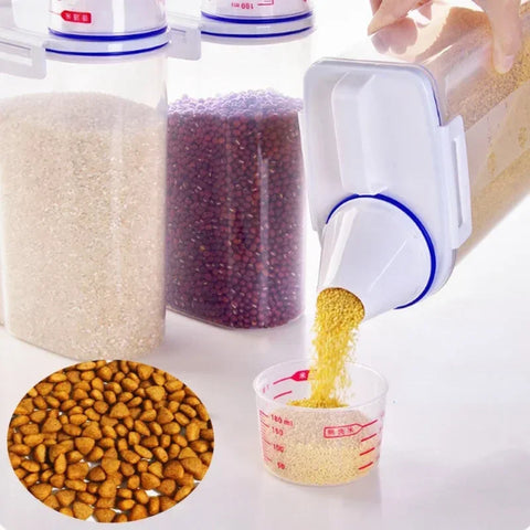 Pet Food Pail with Lid & Measuring Cup