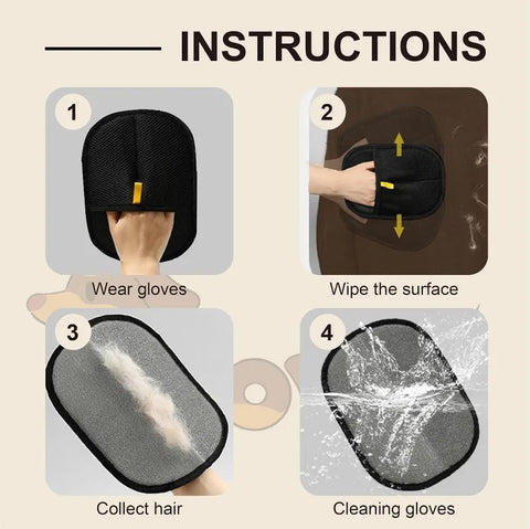 Reusable Pet Grooming Gloves