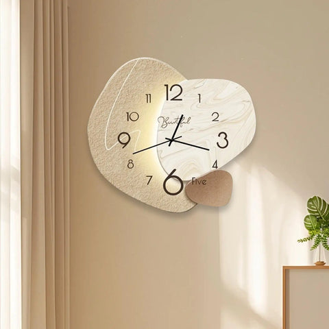 Vintage Style Wooden Wall Art Clock