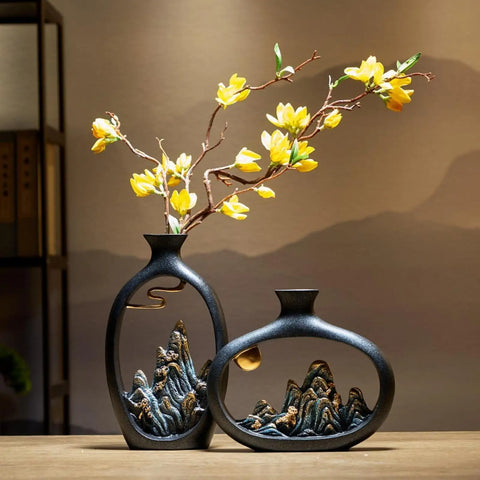 Living Room Resin Vase Decor