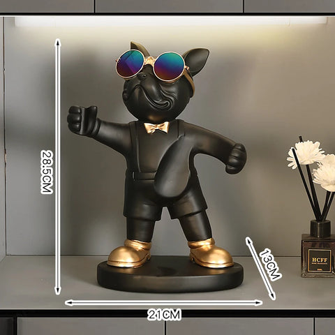 Resin French Bulldog Wine Bottle Rack