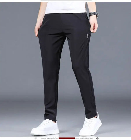 Breathable Elastic Straight Leg Trousers