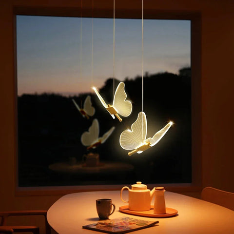 Modern LED Butterfly Pendant Light
