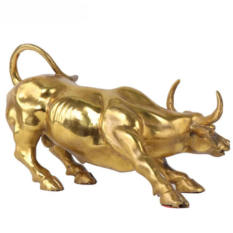 Pure Copper Stock Market Bull Statue
