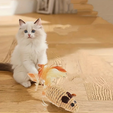 Bite Resistant Plush Cat Mice Toys