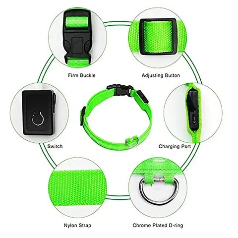 Rechargeable Flashing Pet Collar