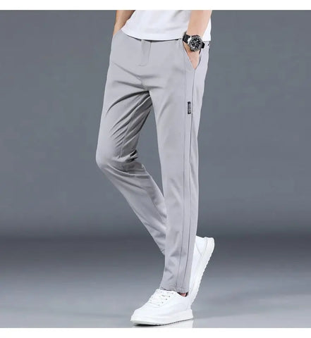 Breathable Elastic Straight Leg Trousers