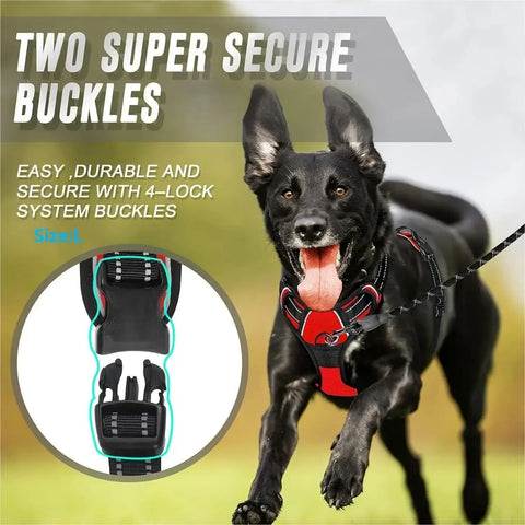 Leather Dog Collar Harness and Leash Set