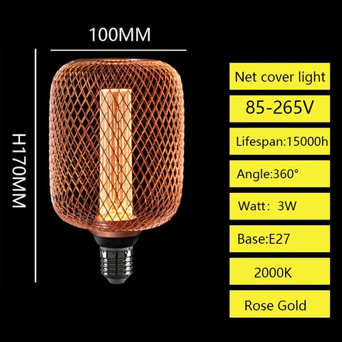 Nordic Wrought Iron Mesh Lamp