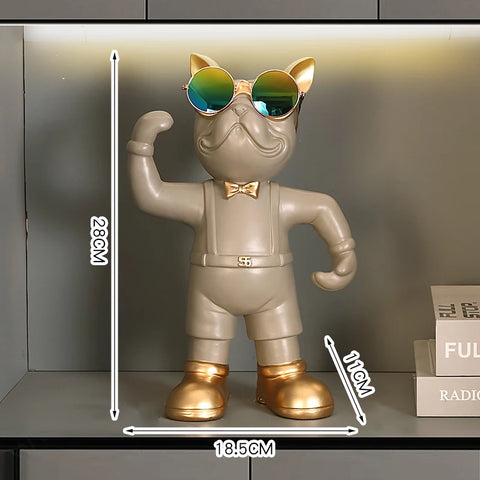 Resin French Bulldog Wine Bottle Rack