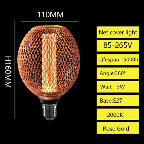 Nordic Wrought Iron Mesh Lamp