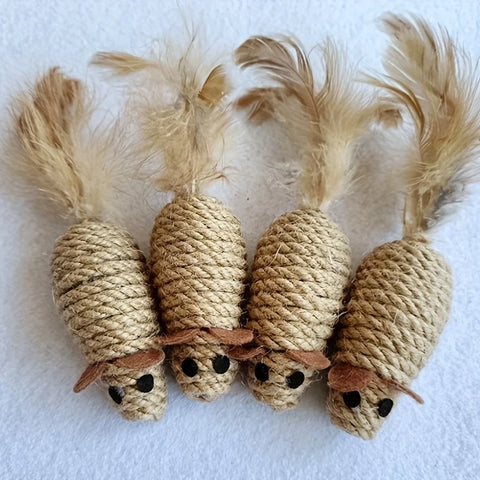 Bite Resistant Plush Cat Mice Toys