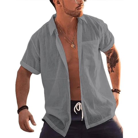 Men’s Summer Casual Shirt with Pocket