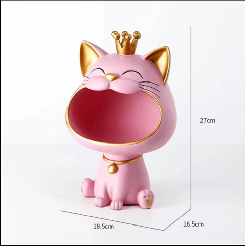Mini Cat Resin Figurine Storage Box