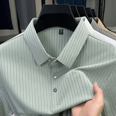 Casual Striped Polo Shirt