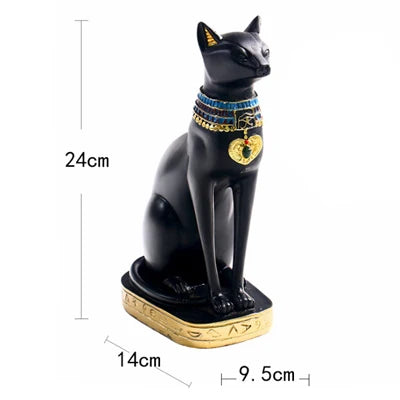 Resin Egyptian Cat Figurine Bestet Statue