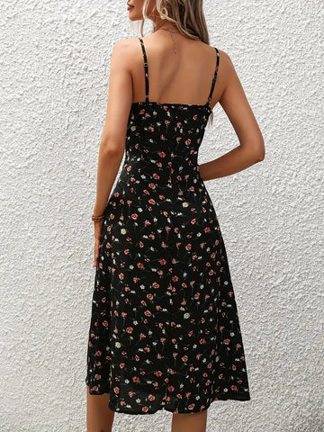 Sleeveless Boho Beach Dress with Slit