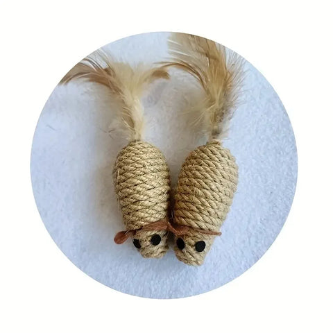 Bite Resistant Plush Cat Mice Toys