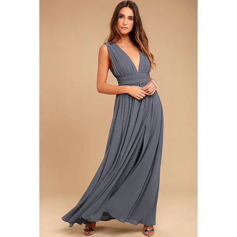 Backless Mesh Bodycon Maxi Dress