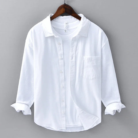 Mens Linen Long Sleeve Shirt