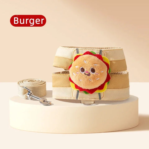 Cartoon Hamburger Pet Harness