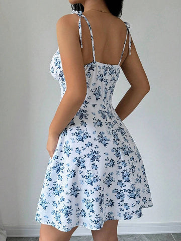 Summer Floral Spaghetti Strap Dress