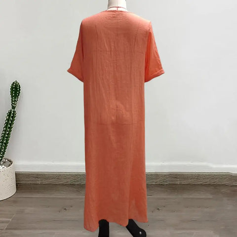 Soft Breathable Cotton Linen Dress