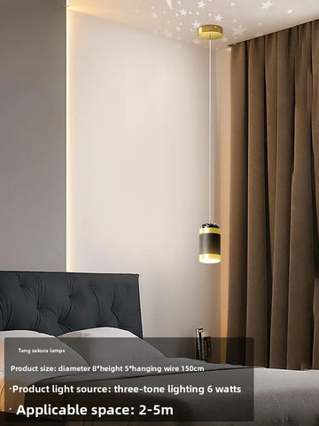 Small Golden Acrylic Pendant Lamp