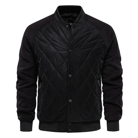 Men’s Patchwork Fleece Bomber Jacket