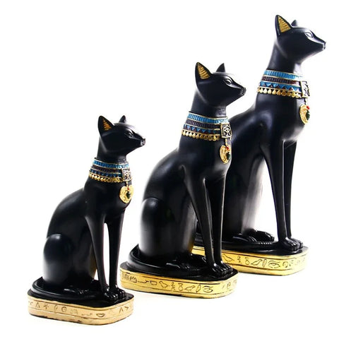 Resin Egyptian Cat Figurine Bestet Statue