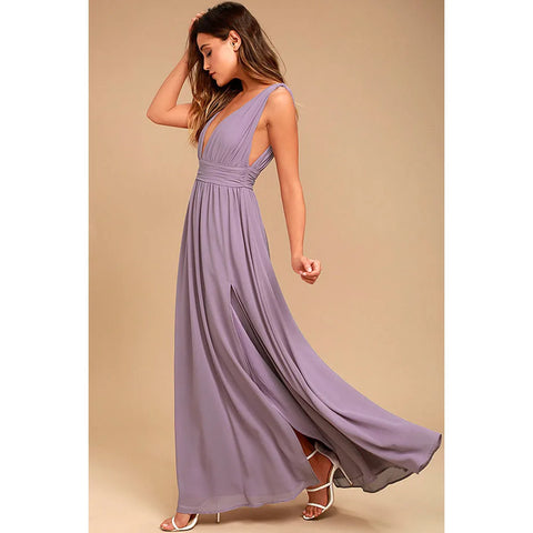 Backless Mesh Bodycon Maxi Dress