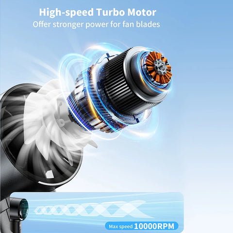 Portable Fan with Digital Display