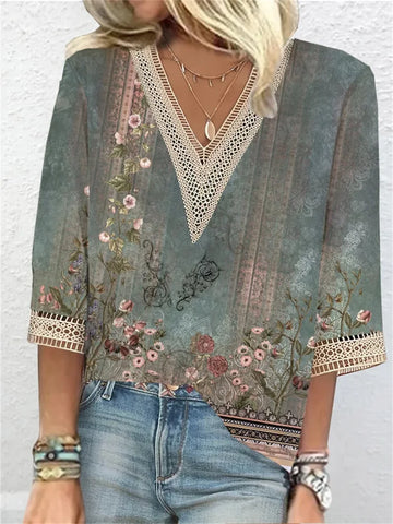 Casual Women’s Top with Short Sleeves