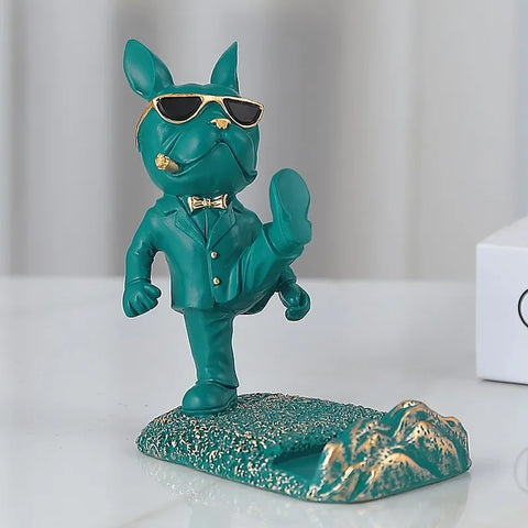 French Bulldog Phone Holder Sculpture