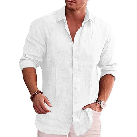 Plus Size Linen Shirt for Men