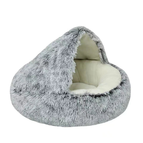 Soft Plush Round Pet Bed with Cover