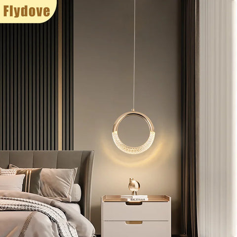 Small Golden Acrylic Pendant Lamp