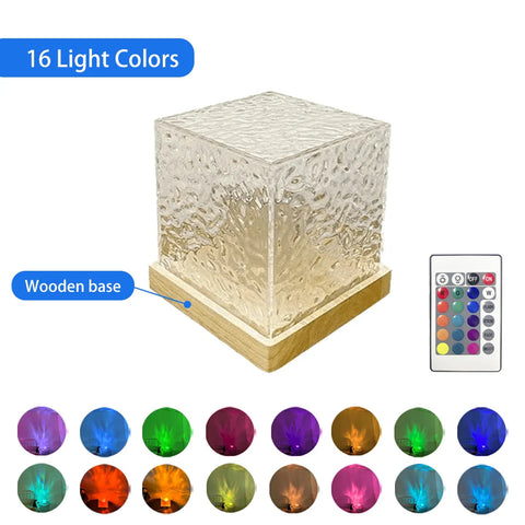 Crystal Flame Water Ripple Light