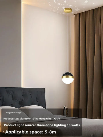 Small Golden Acrylic Pendant Lamp