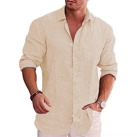Plus Size Linen Shirt for Men