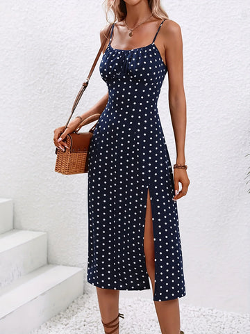 Sleeveless Boho Beach Dress with Slit